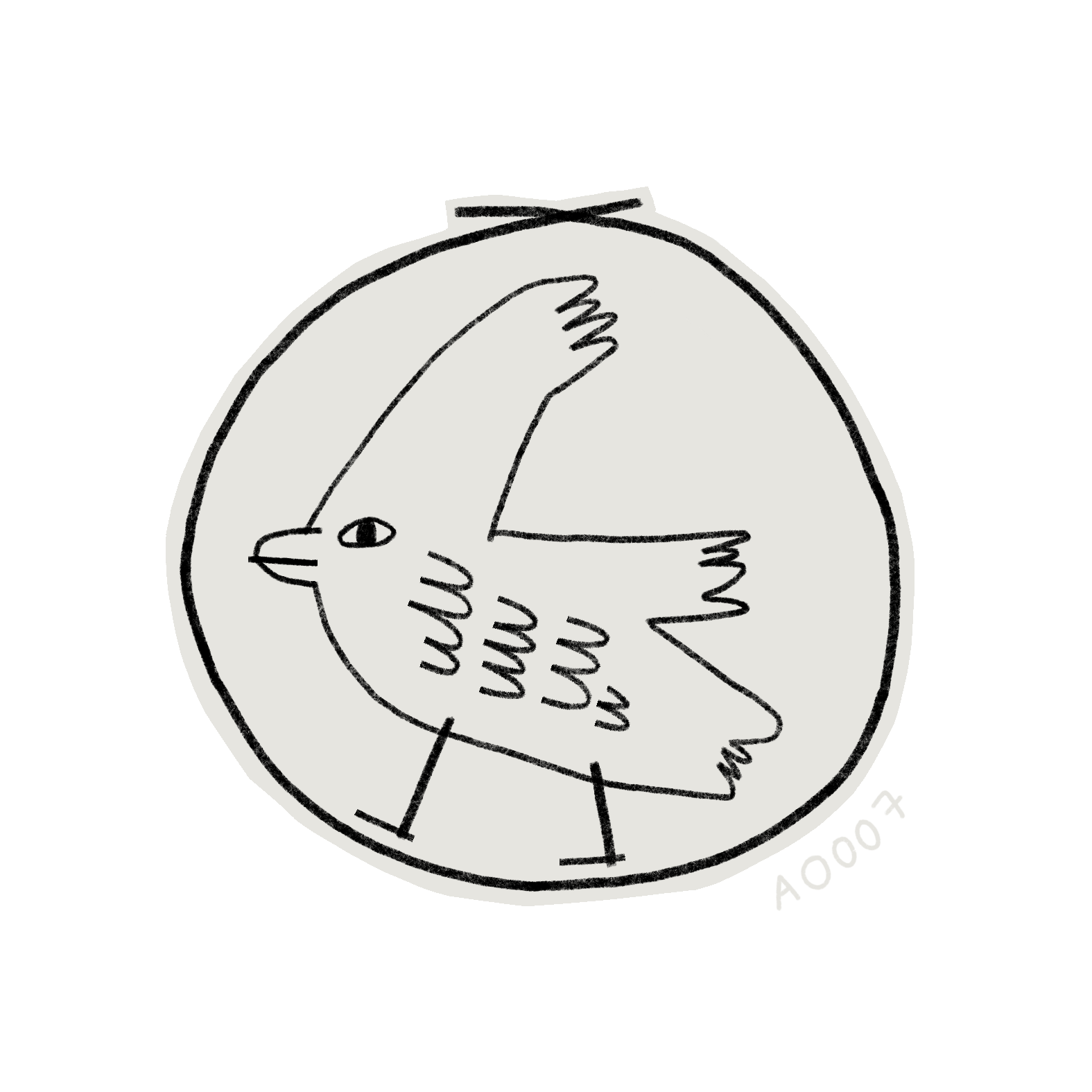oiseau dans sa bulle