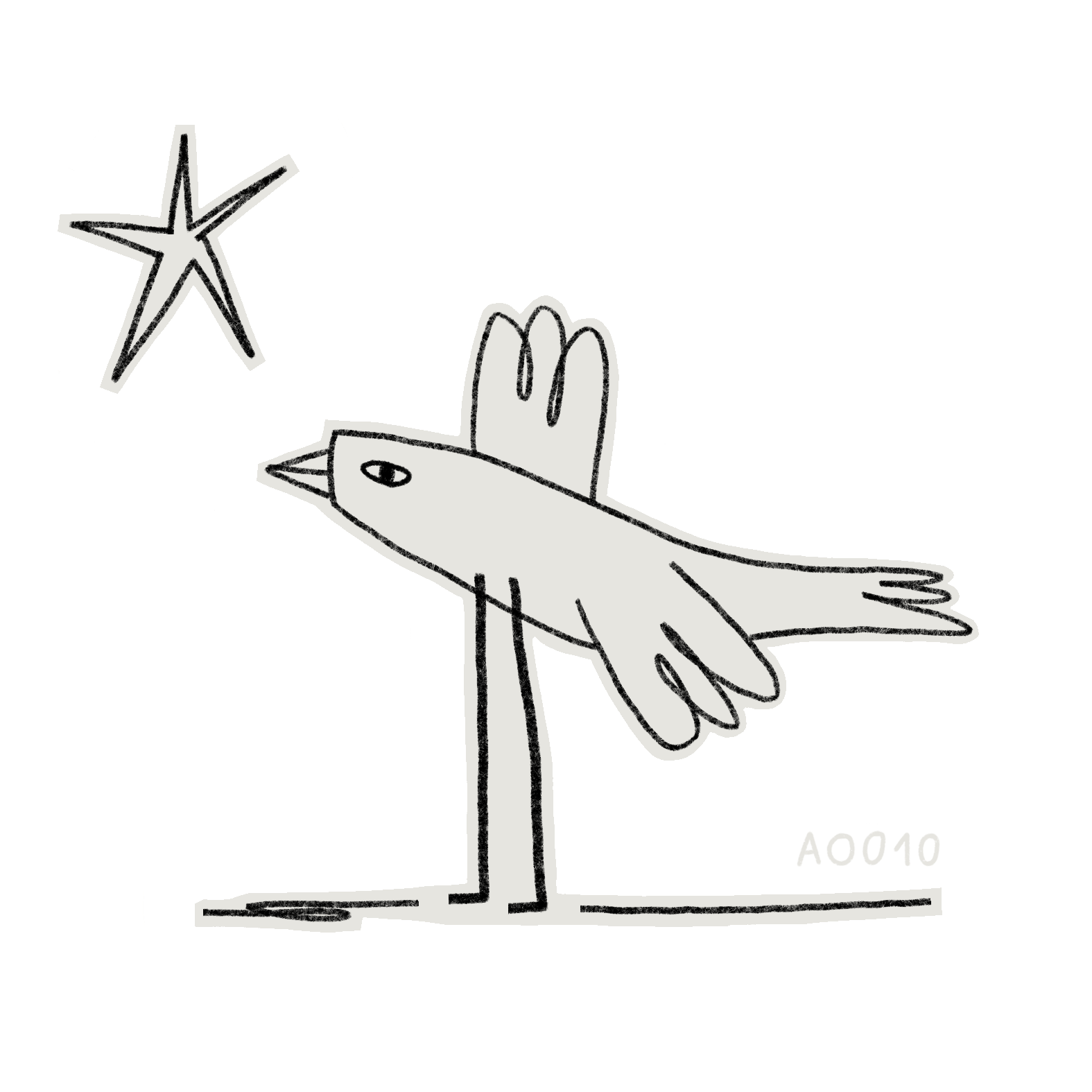 oiseau sur le sable