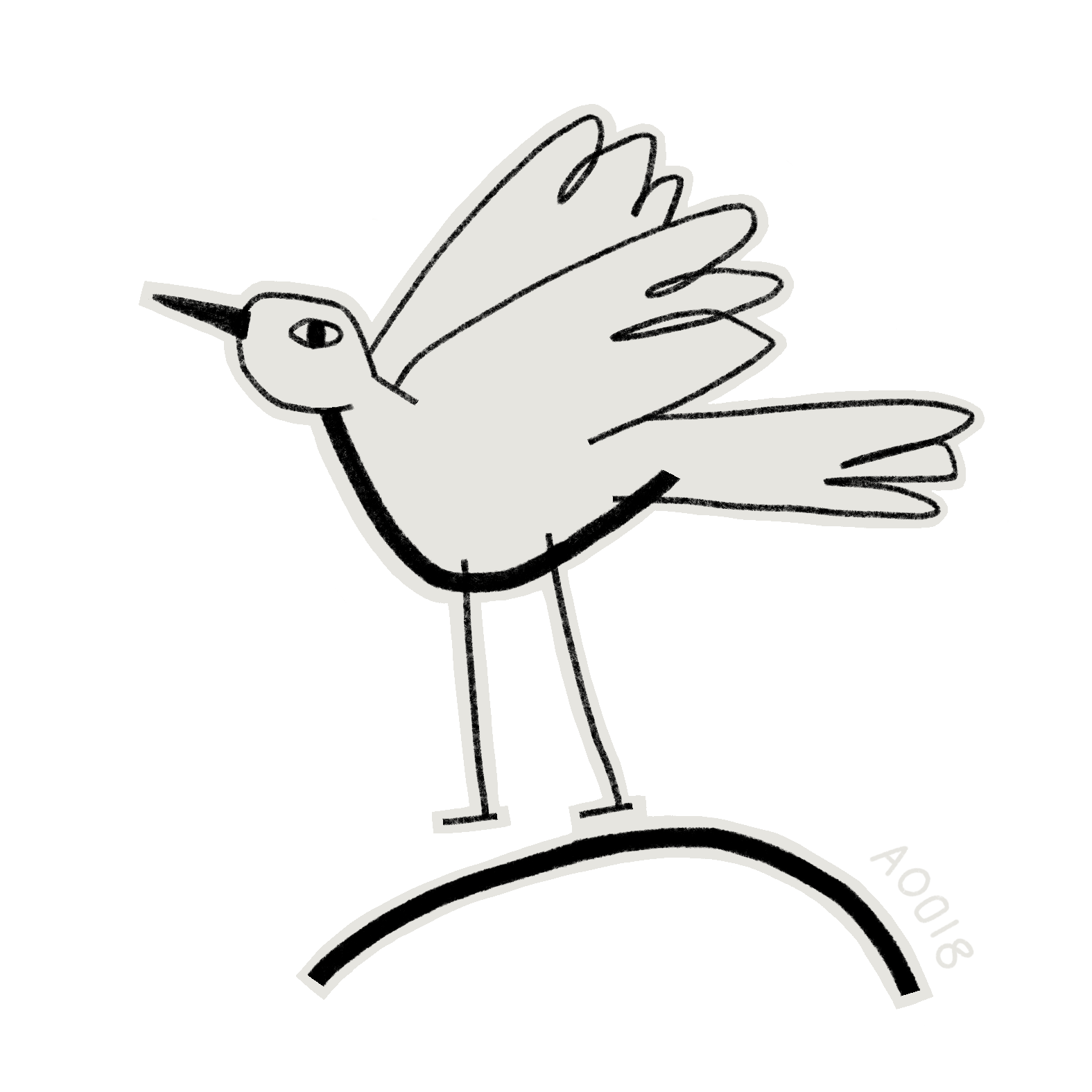 oiseau sur rocher